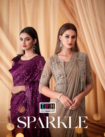 SPARKLE VOL-4 BY TFH GEORGETTE SILK SAREE WHOLESALER IN INDIA